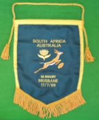 1999 Official South Africa v Australia pennant – for the Tri Nations match played in Brisbane on