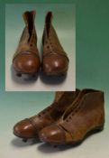 Bert Williams Football Boots: Pair of leather football boots having the War Time CC41 utility mark