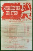 1944/1945 Manchester United v Stoke City, a single sheet football programme: From the Football