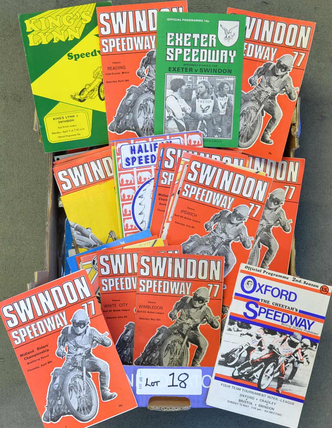 Collection of 1970s Swindon Speedway Programmes: To include Home and Away featuring Oxford,