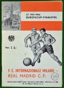 1964 European Cup Final Football Programme: Real Madrid v Inter Milan 27th May 1964 in Vienna, 42