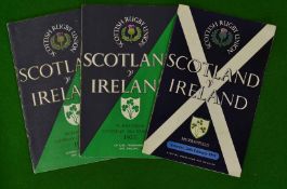 1950s Scotland v Ireland Rugby Programmes – one signed – complete run from ’55 to ’59 played at