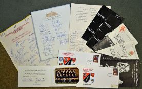 1979/81 New Zealand All Blacks rugby tour related selection to incl autographs, programmes, fdc