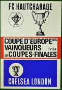 1971/72 Chelsea away Football Programme from the European Cup Winners Cup: Chelsea v FC