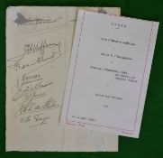 1948 Menu from Amsterdam after the Football Match: 12th May 1949 held at Beurs Cafe Restaurant