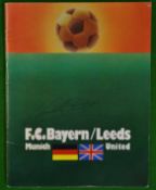 1975 F C Bayern v Leeds Football Programme: European Cup Final 28th May 1975 good clean copy
