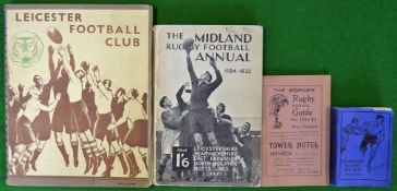 3 x Pre and post war Rugby Football Annuals/Guides – to include “Rowan’s Rugby Guide 1930-1931"