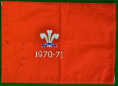 1971 England v Wales Touch Flag: Red and White having Welsh and English logo either side. Please