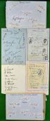 Signed Football Autographs Pages: To include 1930 QPR, 1933/34 Grimsby, 1934 Fulham, Huddersfield
