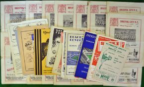 1955/56 Bristol City Football Programmes: Full season home and away all in various conditions (47)
