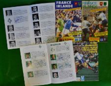 1990s France v Wales signed rugby programmes: a complete run from ’90 to ’98 – all signed to incl 58