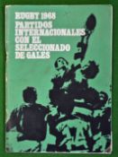 Rare 1968 Wales rugby tour to Argentina signed rugby programme - v Belgrano Athletic Club played