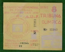 The 1930 FIFA World Cup Ticket: The 1930 FIFA World Cup was the inaugural FIFA World Cup, the