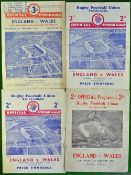 England v Wales Rugby Programmes: All played at Union Ground Twickenham 21st January 1933 creased