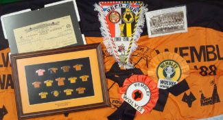 Wolverhampton Wanderers Selection: to consist of Large Flag, Set of Team Colours Pin Badges