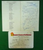 1983 British Sports Award Signed Menu and Invite: Held at The Brewery London 22nd march 1983, signed