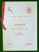 1960 Wales v South Africa Rugby Dinner Menu – held on 3rd December 1960 at the Royal Hotel
