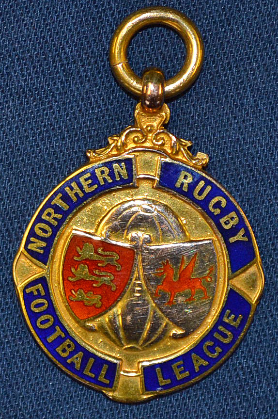 1946/47 Northern Rugby League 9ct Gold and enamel Winners Medal: engraved on the reverse “Winners