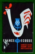 1965 France v Scotland Rugby programme – played on 9th Jan at Stade Colombes, tear to cover, G