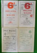 1940/50s Ireland v Wales signed rugby programmes: complete run from ’48 to ’54 – all signed bar ’