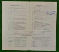 1949 Scotland v Wales signed rugby programme: Played at Murrayfield 5th February 1949, signed by 6