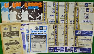 1960/70s Leeds United Football Programmes Against European Teams: To include Leeds Utd v Ujpesti