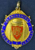 1946/47 Lancashire Rugby League Silver Gilt Winners Medal: engraved on the reverse “Winners 1946-
