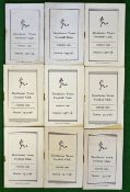 Dorchester Town 1930s Fixture Booklets: To include seasons 1933/34, 1935/36 together with 7 copies