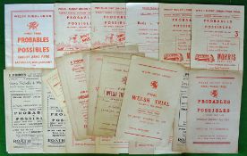 Collection of Welsh Rugby Union Final Trial Match rugby programmes from 1950s onwards - mostly