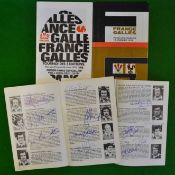 1970s France v Wales signed rugby programmes: complete run of ‘70s programmes – all profusely signed