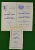 1950,1951 & 1955 The Scottish Football League v The Football League Itineraries: To include 22nd