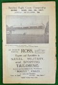 Interesting 1927 Devon v Kent Semi Final County Championship Rugby Programme – played on 5th