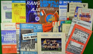 1960-70s European Cup Football Programmes: Consisting of Scottish Teams to include Dundee Utd,