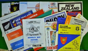 France Rugby tours to New Zealand from the 1980s - to incl full sets of each tour for 84 (8), 86 (2)
