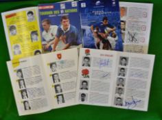 1990/2000s France v England signed rugby programmes: near complete run from 1990 to ’04 (missing