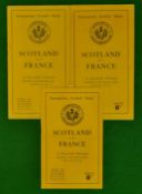 1940/50s Scotland v France Rugby Programmes: Played at Murrayfield to include 24th January 1948,