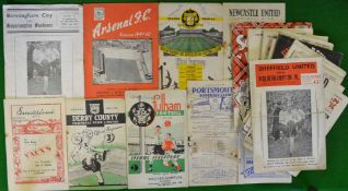 Collection of Wolverhampton Wanderers Home Football Programmes: 1940/50s programmes to include 16