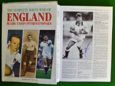 The Complete Who’s Who of England Rugby Union Internationals signed Book: By Raymond Maule signed by