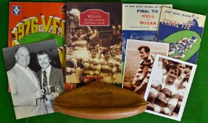 1950 Great Britain Rugby League Signed Ball: Original Display rugby ball signed to panels in ink