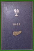 1967 France v New Zealand Rugby VIP Programme: Played in France 25th November 1967 bound in a pvc