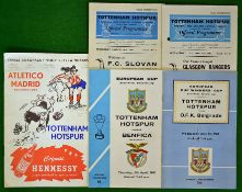 1960s Tottenham Hotspur Cup Football Programmes: To include Tottenham v Benfica 5/4/62, Glasgow