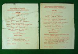 Rare 1963 Stoke City League Cup Football programmes: Single sheet programmes to include Stoke City v