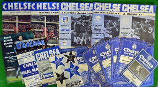 1954 to 1996 Chelsea Football Programmes against Foreign Teams: To incl v Buenos Aires 13/3/54,