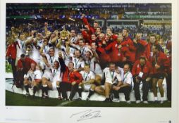 2003 England Winners Rugby World Cup Final signed ltd print – original Big Blue Tube Great