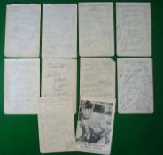 Collection of 1940s Football Signed Autograph Pages: All from 1946-47 teams included Sheffield