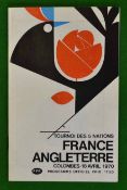 1970 France v England Rugby signed programmes: Played at Colombes, 18th April 1970 signed by 6