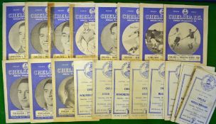 1948/49 Chelsea Football Programmes (H): To incl v Middlesbrough 21/8, Newcastle Utd 1/9, Bolton 4/