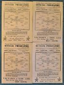 4x Wartime Tottenham Hotspur Home Match Programmes: v Reading (League Cup South) 3rd April 1943, v