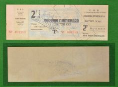 The 1950 FIFA World Cup Ticket: Held in Brazil from 24 June to 16 July, was the fourth FIFA World