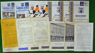 1950/70s Leeds United Football Programmes: To include Leeds v Banik Ostrava 4/3/57, Juventus FC 2/